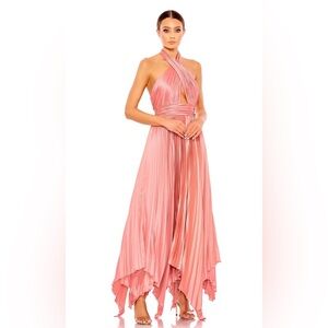 Mac Duggal Pleated Halter Dress